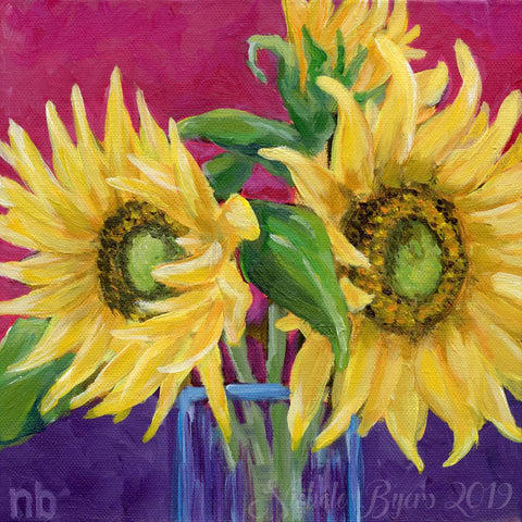 Art Prints by Nichole Byers - acrylic floral paintings