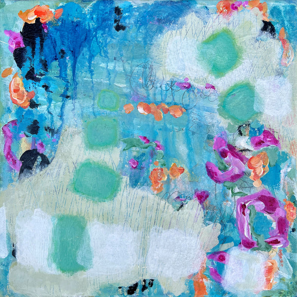 "Soft Tumble" 12 x 12" Original Abstract Painting
