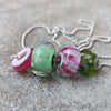 Preppy Green and Pink Big Hole Beads (Set of 4)