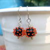Handcrafted Black and Orange Halloween Earrings